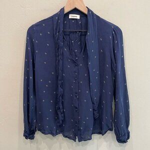L'AGENCE Nina Star-Print Blouse